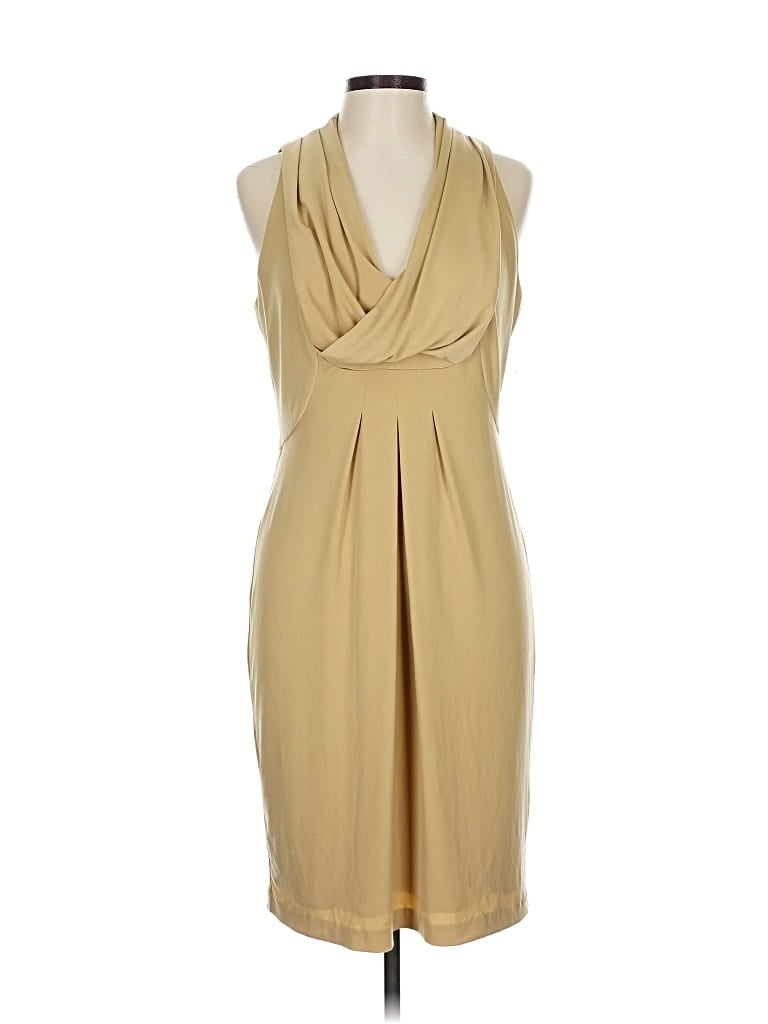 Pre-owned Donna Ricco Cocktail Dress In Brown