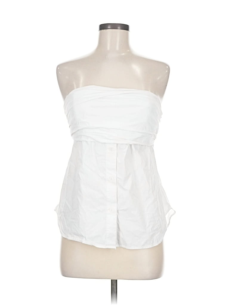 Pre-owned Zara Sleeveless Blouse In White