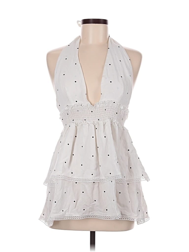 Pre-owned Superdown Sleeveless Blouse In White