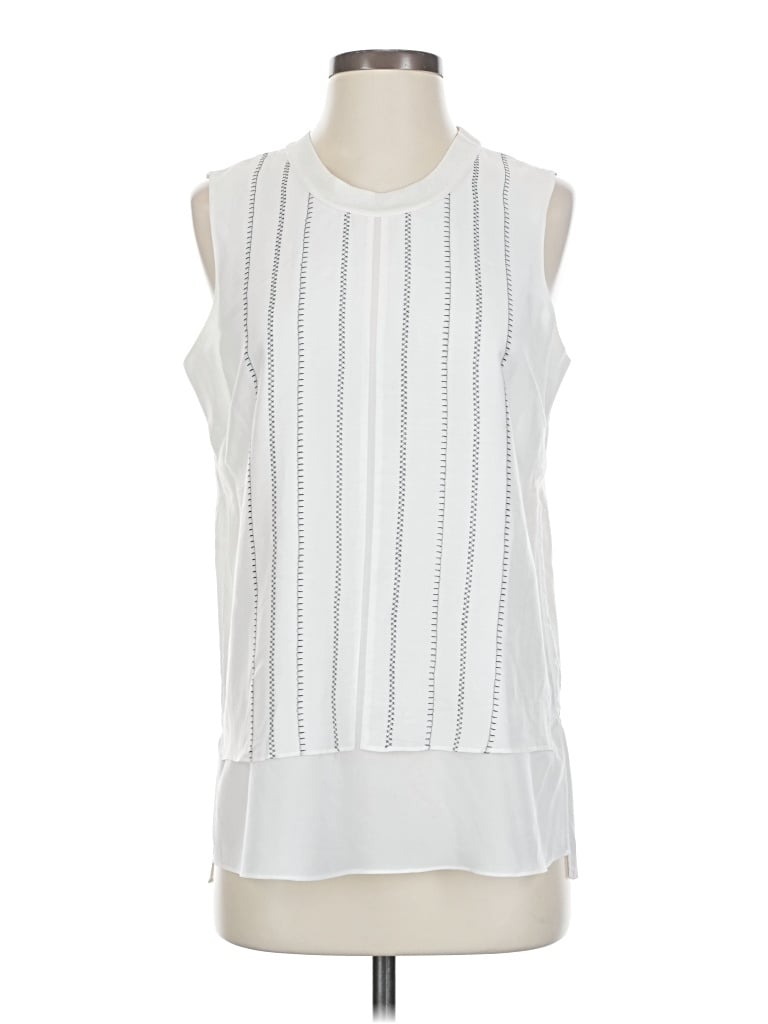 Pre-owned E3 By Etcetera Sleeveless Blouse In Silver
