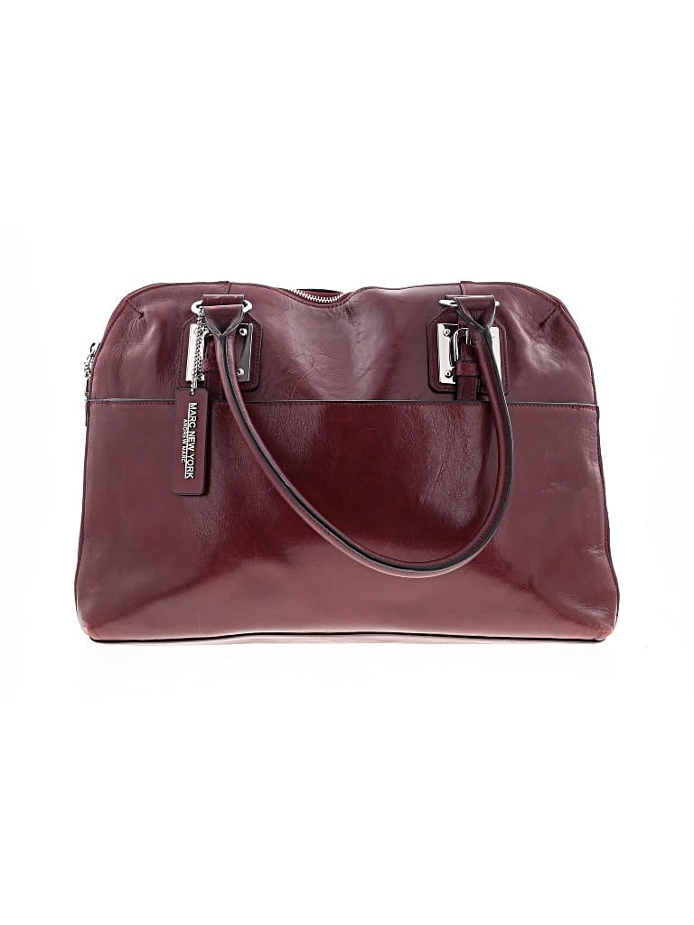 Pre-owned Marc New York Andrew Marc Leather Messenger In Brown