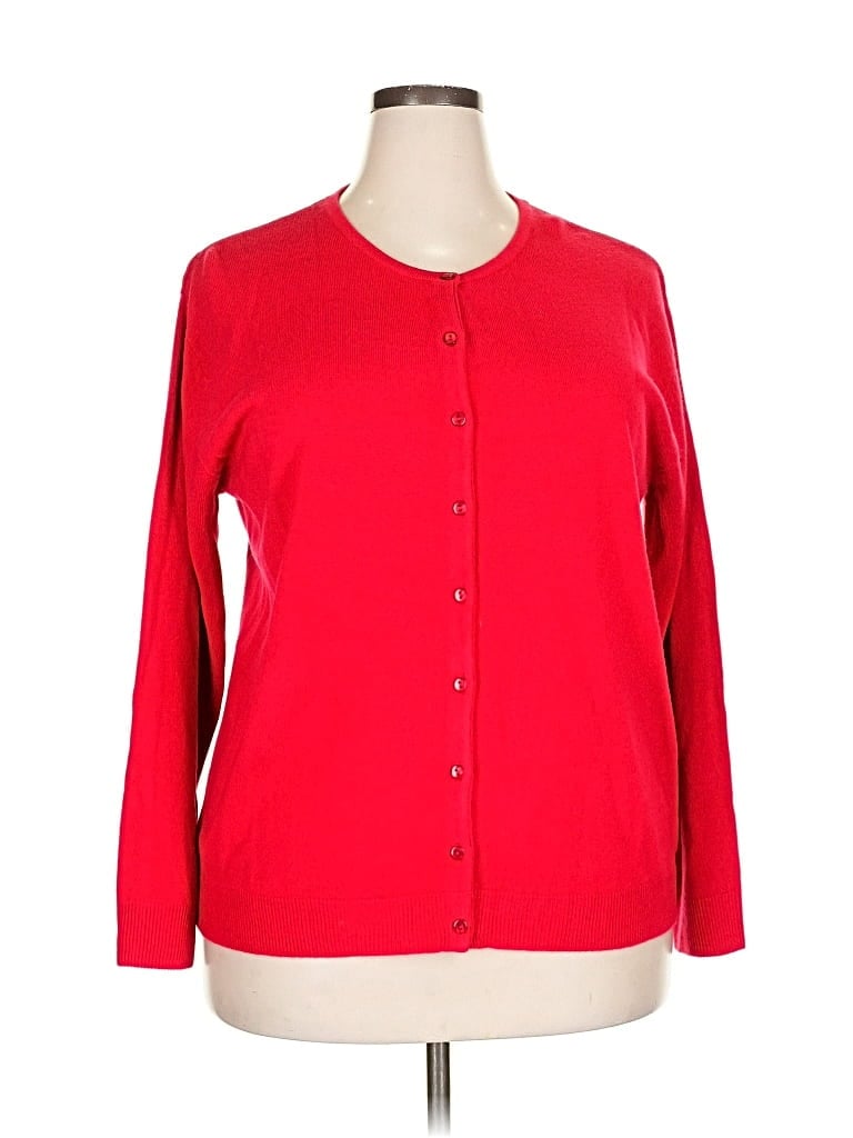 Pre-owned Jenny Cardigan Sweater In Red