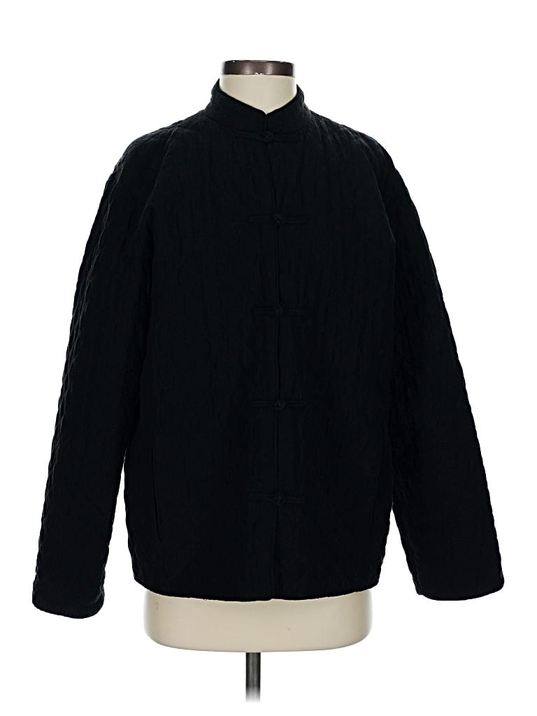 Pre-owned Eileen Fisher Jacket In Black