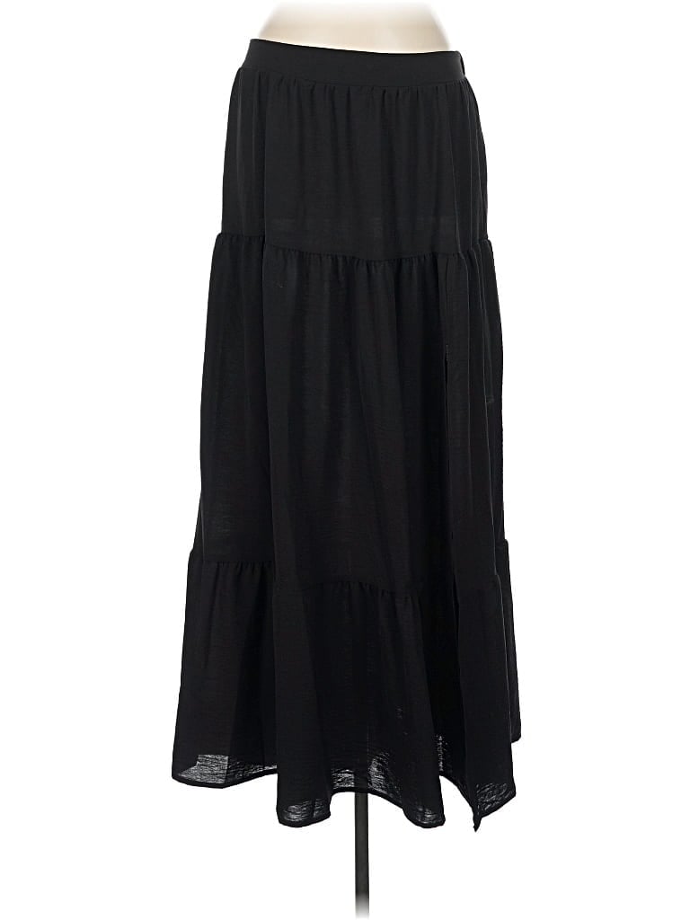 Pre-owned Shein Curve Casual Skirt In Black