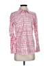 Talbots 100% Cotton Checkered-gingham Pink Long Sleeve Button-Down Shirt Size XS - photo 1