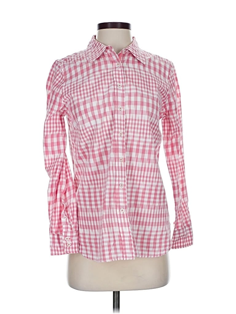 Pre-owned Talbots Long Sleeve Button Down Shirt In Pink