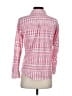 Talbots 100% Cotton Checkered-gingham Pink Long Sleeve Button-Down Shirt Size XS - photo 2
