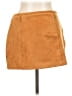 Zara 100% Polyester Solid Tan Casual Skirt Size L - photo 1