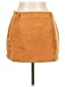 Zara 100% Polyester Solid Tan Casual Skirt Size L - photo 2