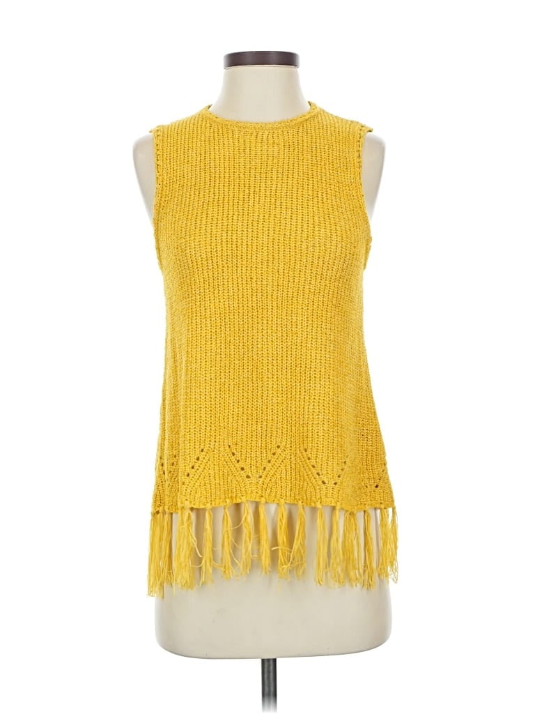 Pre-owned Pepin Sleeveless Blouse In Yellow