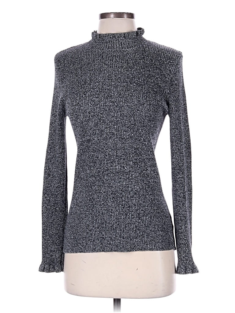 Pre-owned Ophelia Roe Turtleneck Sweater In Gray