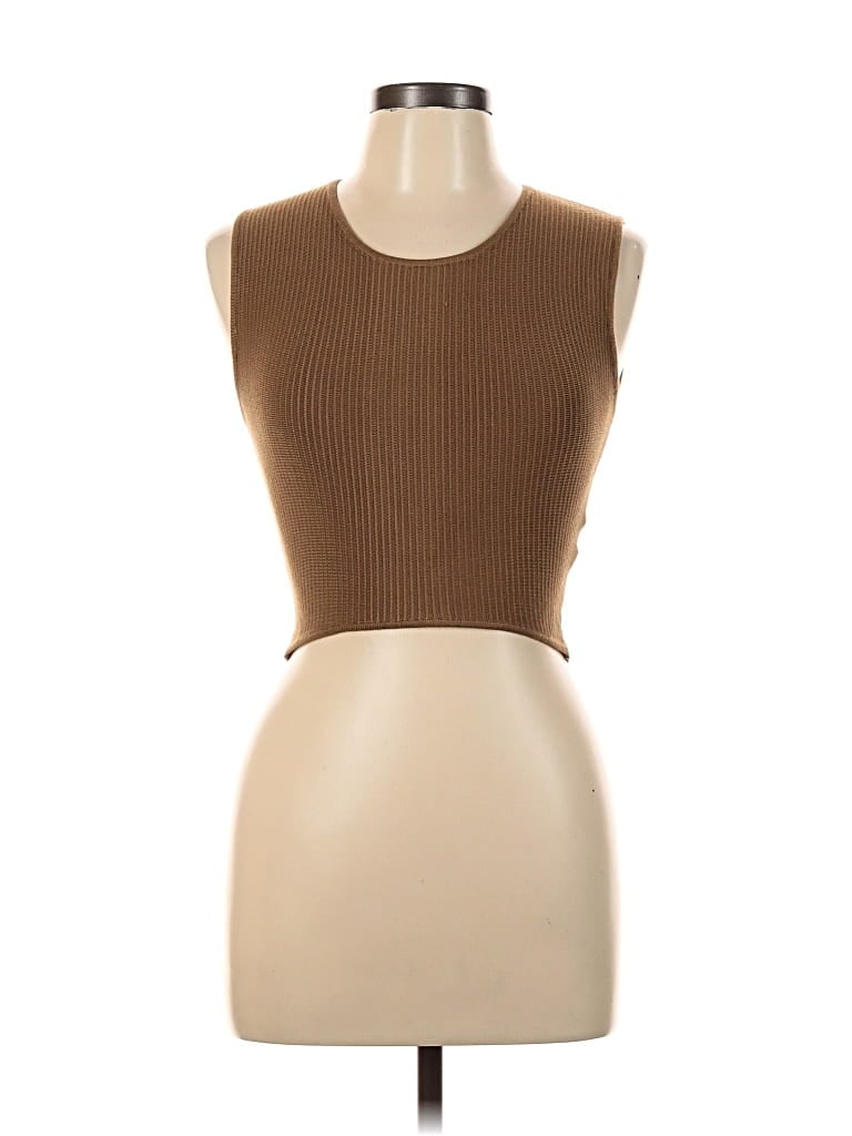 House Of Harlow 1960 Sleeveless Top Brown Strapless Neckline Tops