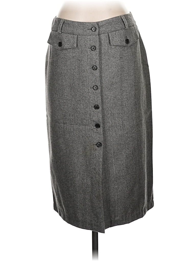 Pre-owned United Colors Of Benetton Wool Skirt In Gray