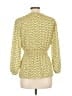 Max Studio 100% Polyester Floral Yellow 3/4 Sleeve Blouse Size L (estimated) - photo 2