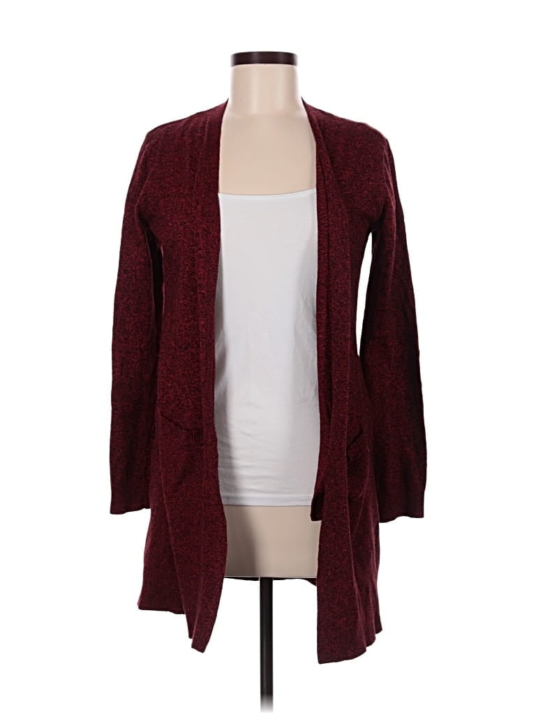 Pre-owned Carolyn Taylor Cardigan Sweater In Burgundy