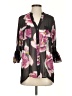 Candie's 100% Polyester Floral Black 3/4 Sleeve Blouse Size S - photo 1