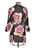 Candie's 100% Polyester Floral Black 3/4 Sleeve Blouse Size S - photo 2