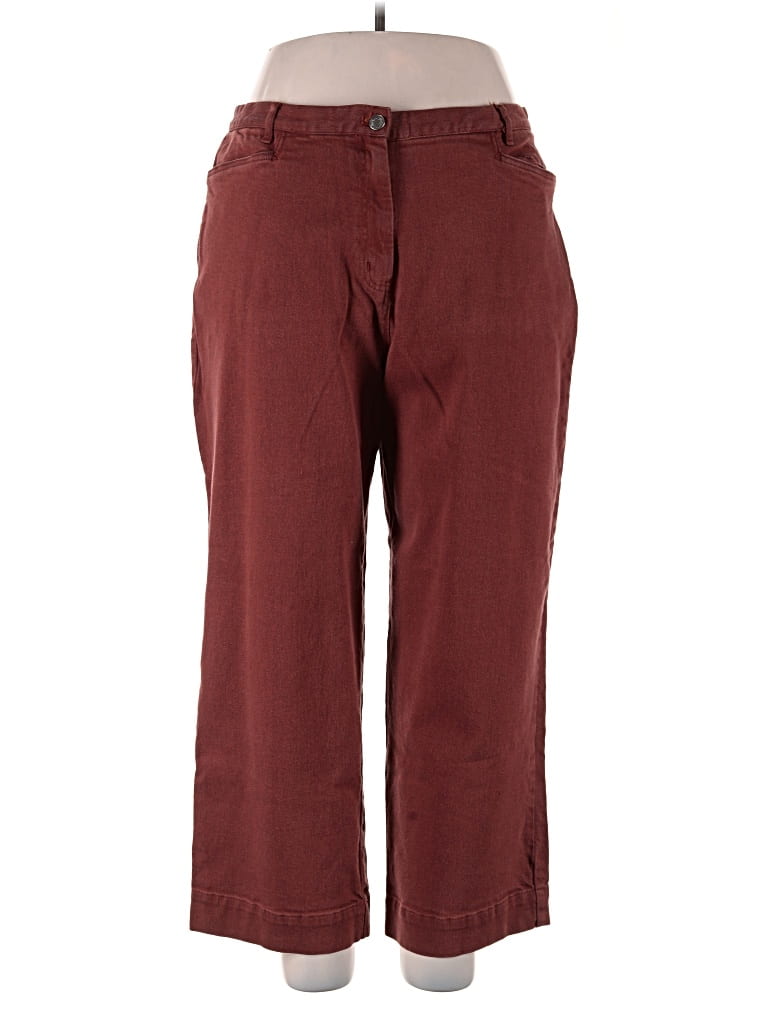 Pre-owned Jjill Jeans In Burgundy