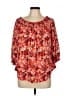 MELLODAY Red 3/4 Sleeve Blouse Size L - photo 1