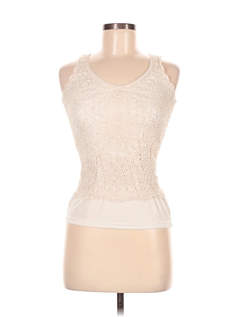 Pre-owned Dressbarn Sleeveless Top In White