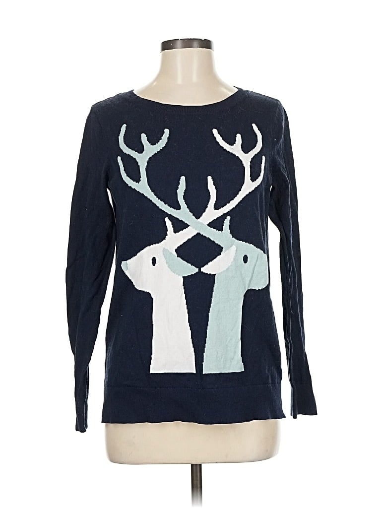 Pre-owned Ann Taylor Loft Outlet Pullover Sweater In Blue