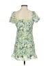 madden nyc 100% Polyester Print Green Casual Dress Size S - photo 2