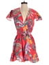 Ebby & I 100% Polyester Tropical Red Romper Size 10 - photo 1