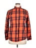 Stylus 100% Cotton Plaid Orange Long Sleeve Button-Down Shirt Size XL - photo 1