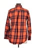 Stylus 100% Cotton Plaid Orange Long Sleeve Button-Down Shirt Size XL - photo 2