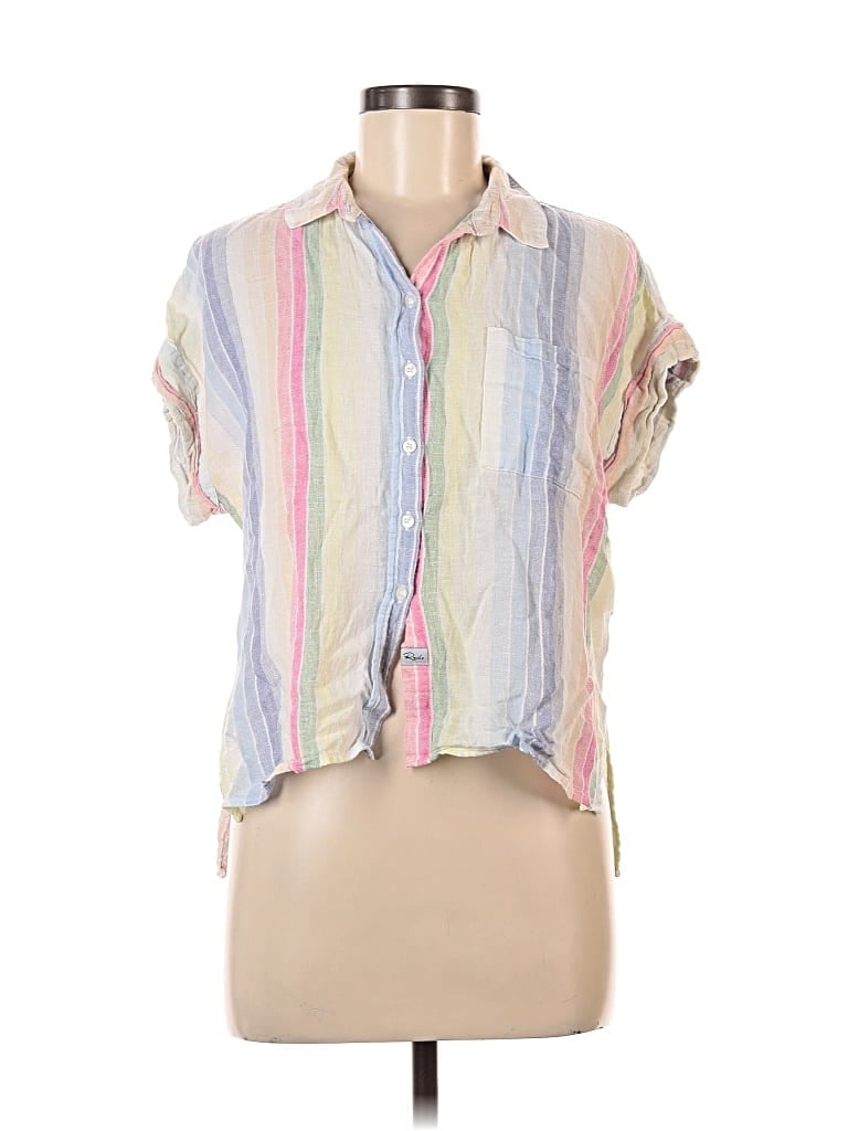 Pre-owned Rails Short Sleeve Blouse In Pink