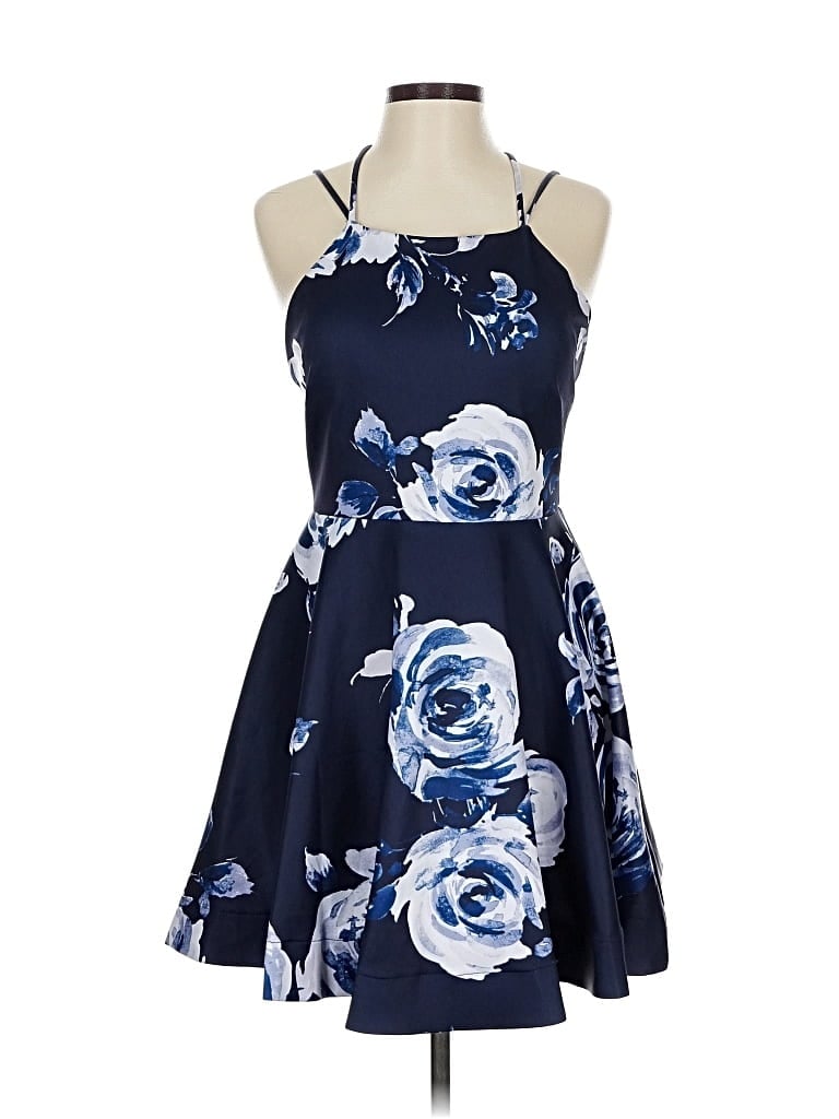 Pre-owned Trac Cocktail Dress In Blue