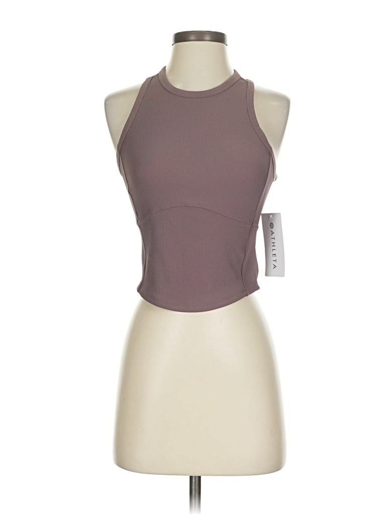 Athleta Tank Top Brown Halter Neckline Tops
