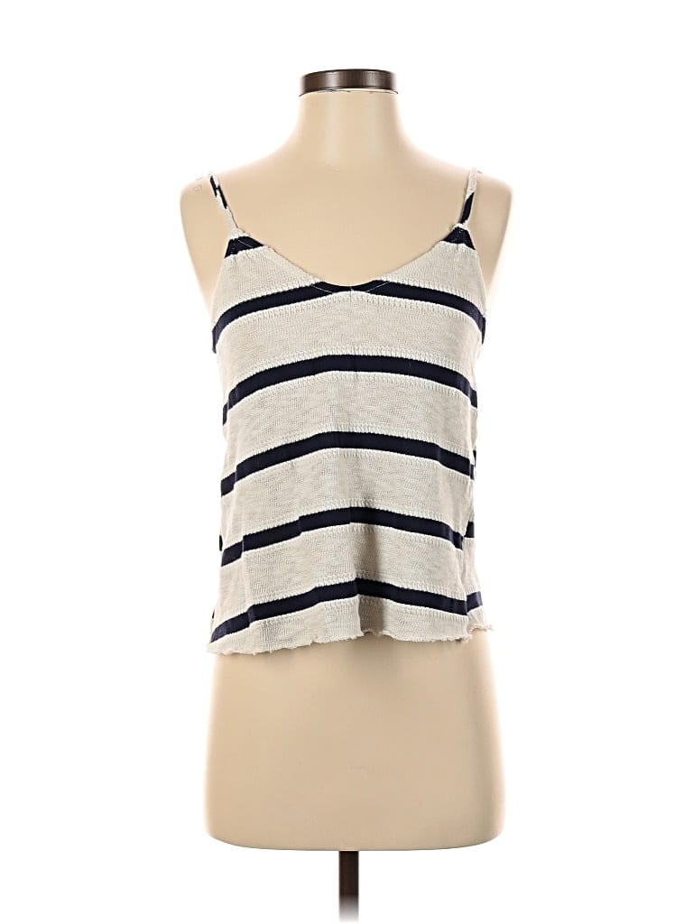 Pre-owned Sadie & Sage Sleeveless Top Ivory Scoop Neck Tops In White