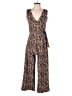 Black Tape_ Paisley Brown Pink Jumpsuit Size S - photo 1