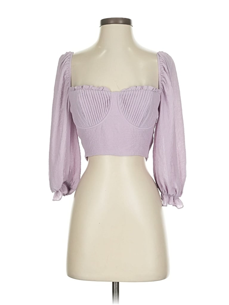 Storia 3/4 Sleeve Blouse In Purple