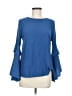 Gilli Blue Long Sleeve Blouse Size M - photo 1