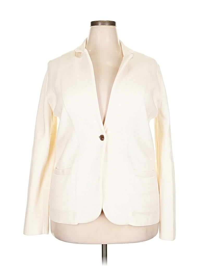 Pre-owned J.crew Factory Store Blazer Jacket In White
