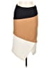 HD in Paris Color Block Tan Casual Skirt Size 6 - photo 1