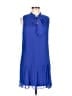 DKNY 100% Polyester Blue Casual Dress Size 6 (petite) - photo 1