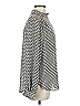 H&M 100% Polyester Polka Dots Silver Long Sleeve Blouse Size M - photo 4