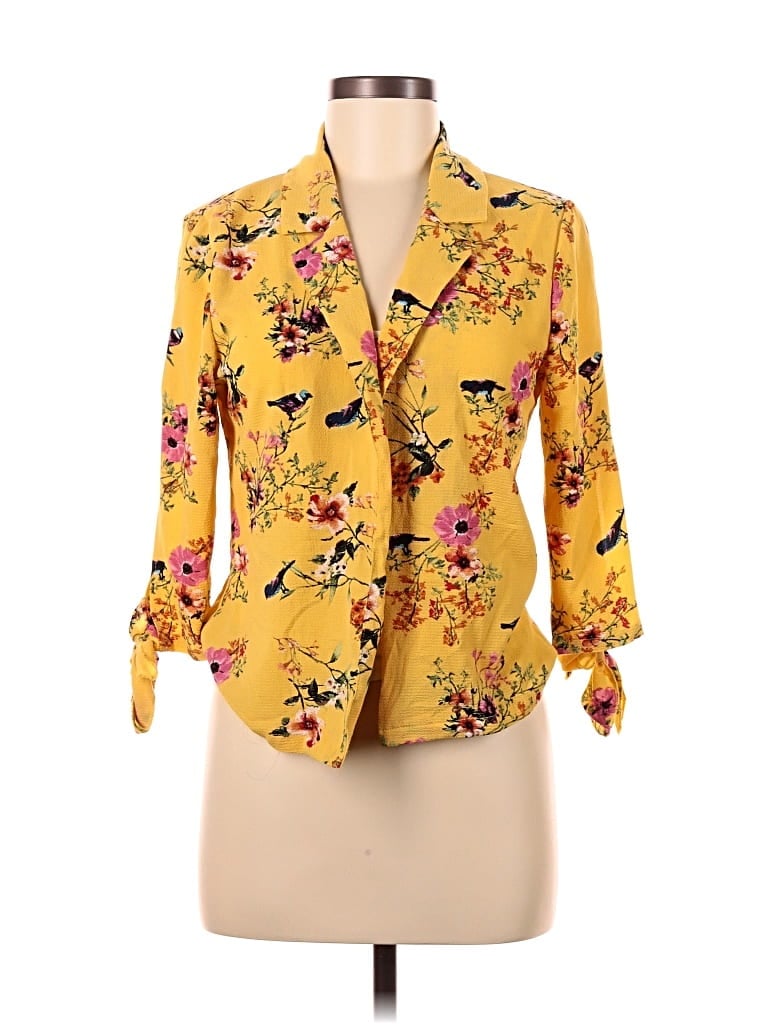 Pre-owned Assorted Brands 3/4 Sleeve Blouse In Yellow