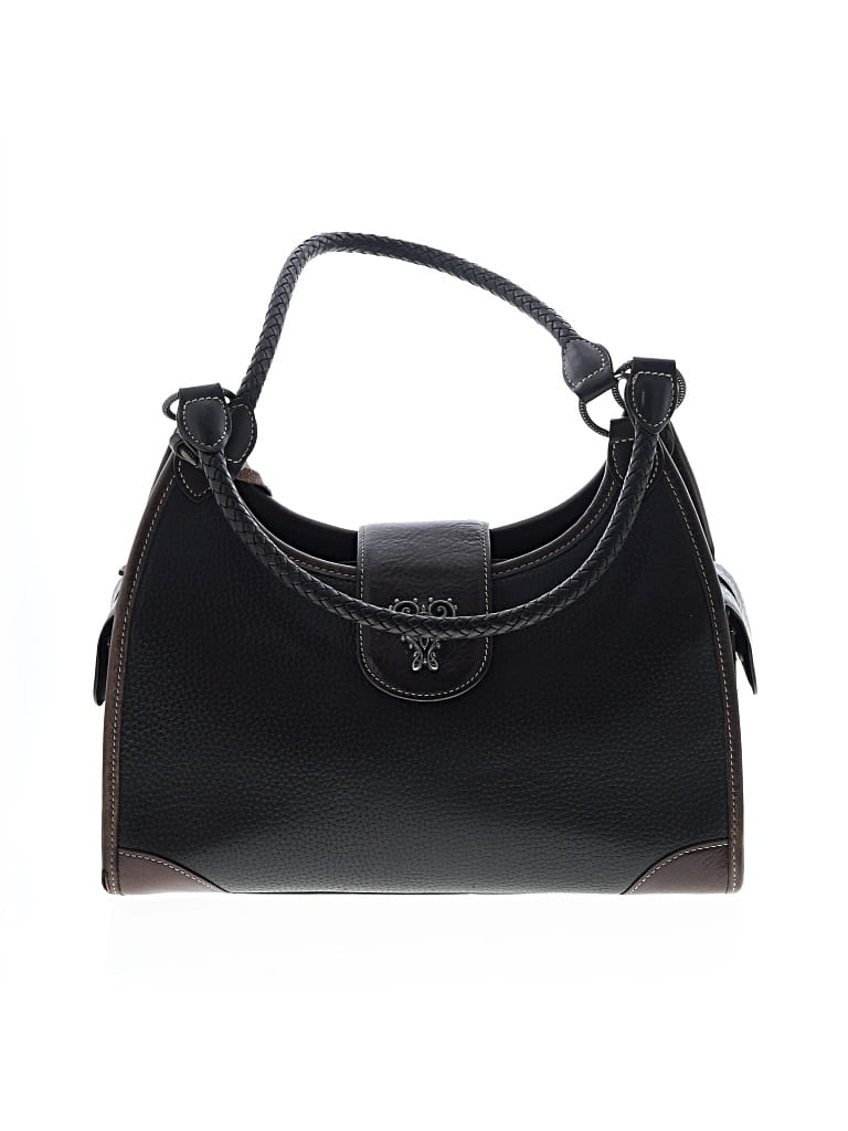 Pre-owned Brighton Leather Shoulder Bag In Black