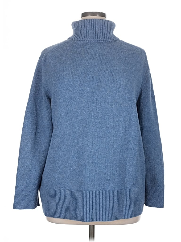 Pre-owned Banana Republic Turtleneck Sweater In Blue