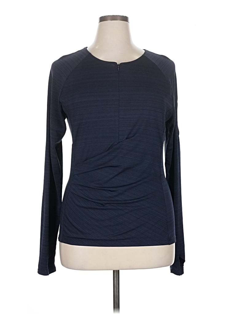 Pre-owned Athleta Long Sleeve T-shirt In Blue