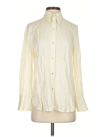 Vince. Long Sleeve Silk Top (view 1)
