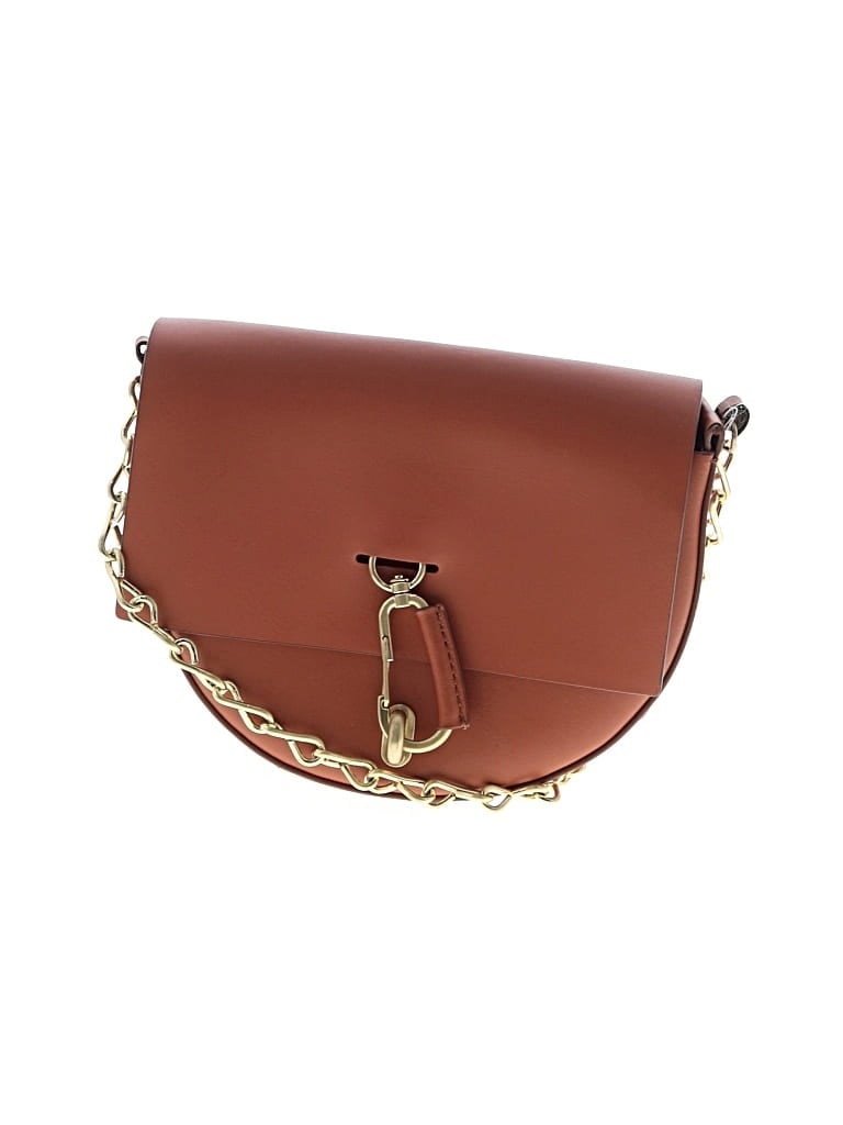 Pre-owned Zac Zac Posen Leather Crossbody Bag In Orange