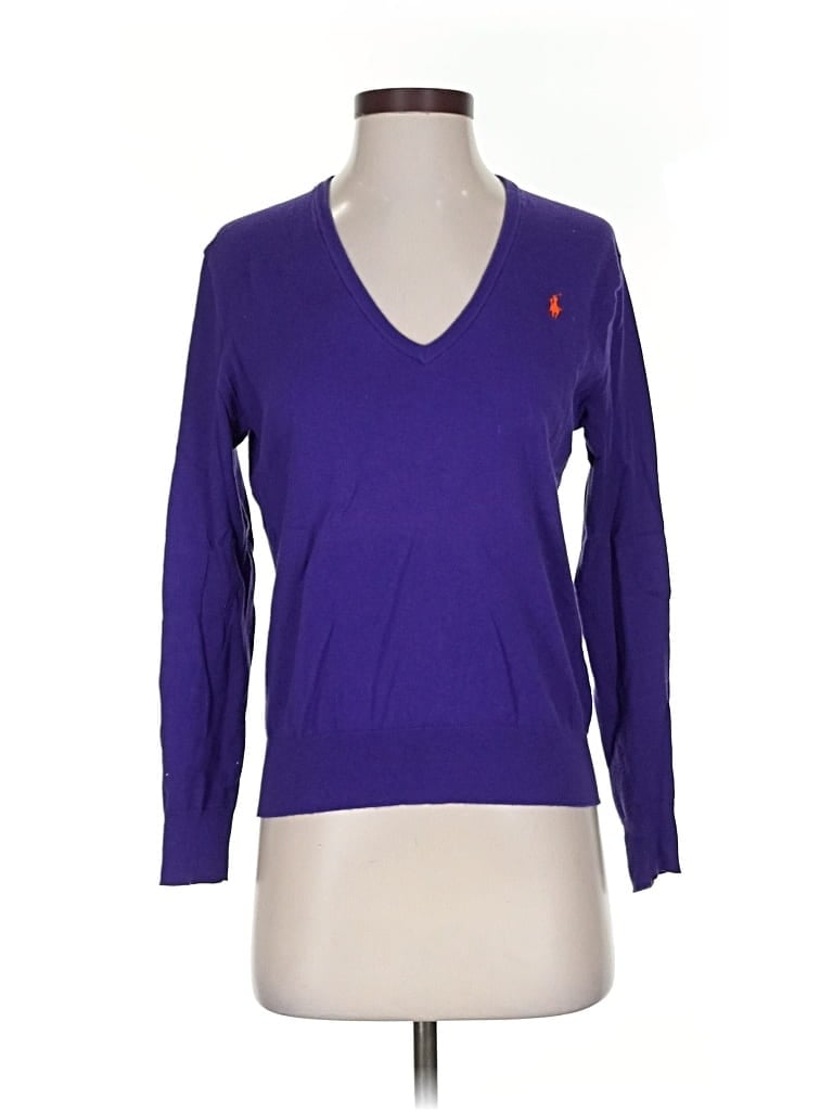 Pre-owned Polo By Ralph Lauren Long Sleeve T-shirt In Purple