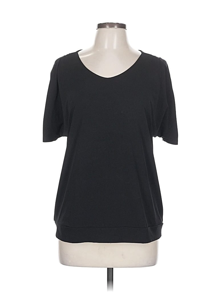 Pre-owned Easywear By Chico's Short Sleeve T-shirt In Black