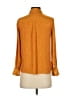 Banana Republic 100% Polyester Polka Dots Orange Long Sleeve Blouse Size XS - photo 2