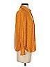 Banana Republic 100% Polyester Polka Dots Orange Long Sleeve Blouse Size XS - photo 4